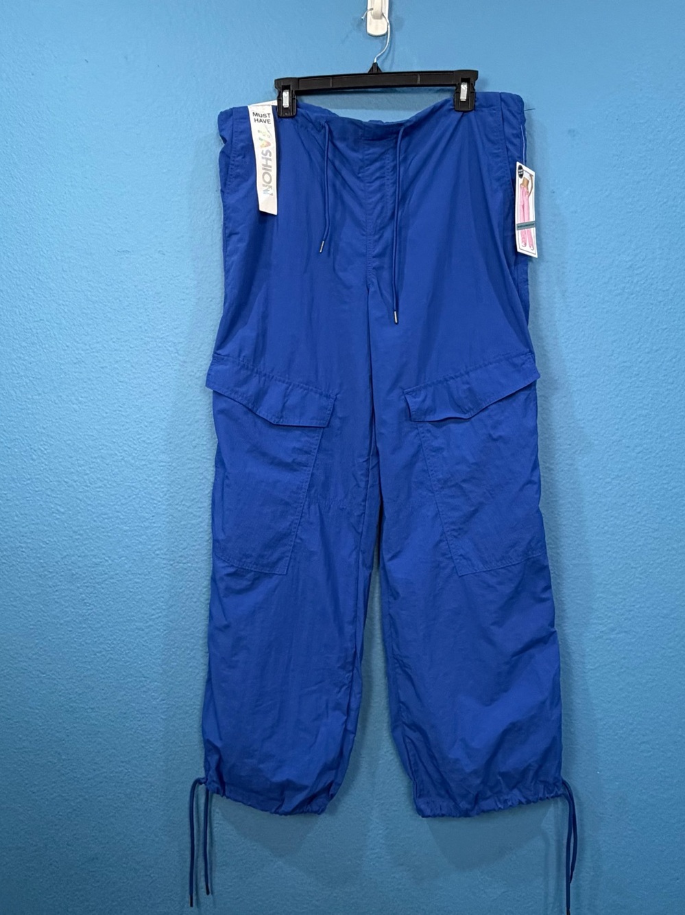 Tinseltown Blue Wide Leg Parachute Pants Tags Spot On Leg Junior Small